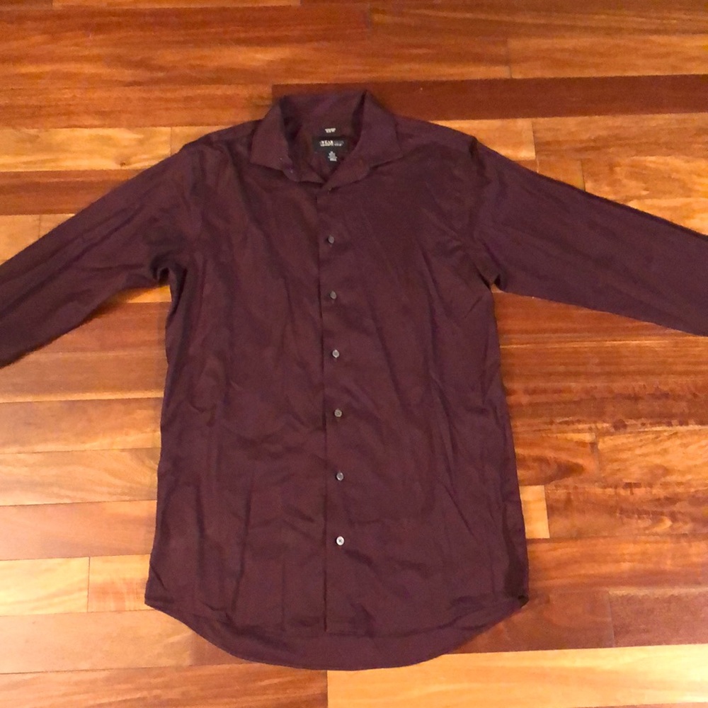 Burgundy Button Down Shirt Awearness Kenneth Cole